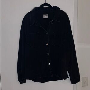 Women's Black Denim Shacket